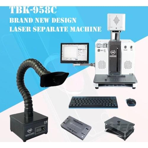 TBK-958C Professional Laser Engraving Machine LCD Laser Separating Machine For IPhone 12 11 X XS XSMax 8 8+ Back Cover Removing