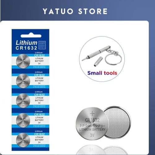 YaTuo CR1632 CR 1632 LM1632 BR1632 ECR1632 3V Lithium Battery For Watch Car Key Remote Scale Button Coin Cell Battery 20pcs15pcs
