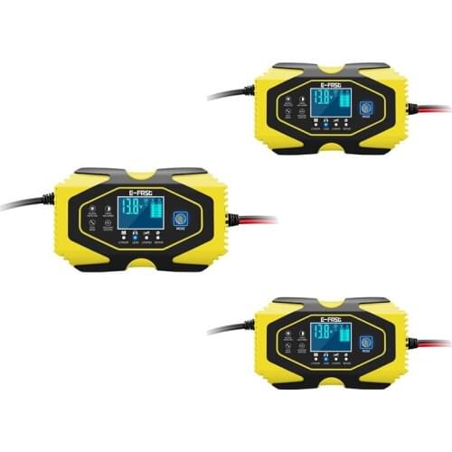 E-Fast Automatic Car Battery Charger 12V/24V Power Pulse Repair with LCD Digital Display Wet Dry Lead Acid Chargers