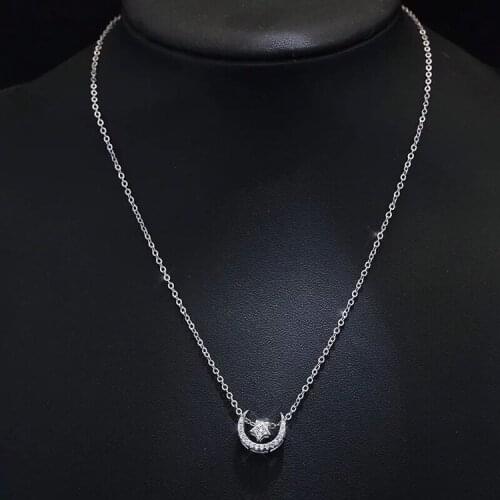 925 Sterling Silver Chain Charming 12 Combinations Pendants Necklace Embrace Refined Jewelry Nifty Bead Exquisite Star Stylish