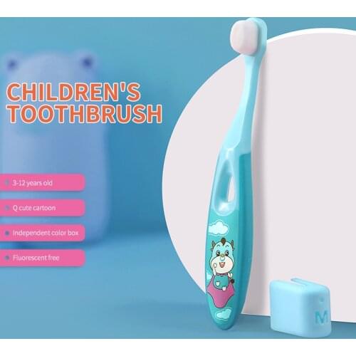 1pc Kids Toothbrush Ultra-thin Soft Portable Eco-friendly Teeth Care Milk Toothbrush Oral Cleaning 3-12 Children Teeth Care Tool