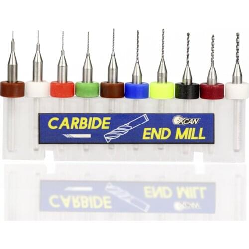 10pcs 0.1mm-1.0mm carbide micro pcb drills print circuit board mini cnc drill set pcb drills
