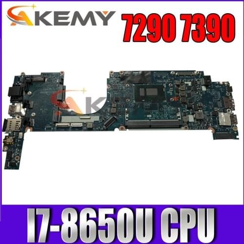 100% working for Dell Latitude 7290 7390 Motherboard 0MXW44 CN-0MXW44 DAZ20 LA-F312P mainboard SR3L8 I7-8650U tested ok