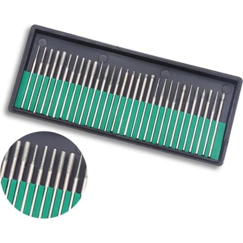 30pcs/lot Hard Burr Nail Drill Bits Milling Cutter Set For Manicure Pedicure Electric Nail Drills Machine Filing Manicure Tool