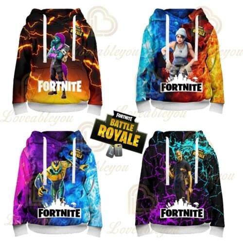 Fortnite Battle Hero Victory Royale Shoot Game 3D Hoodies Clothing Sweatshirt Children Shoot Kids Hero Tops Boys Girls