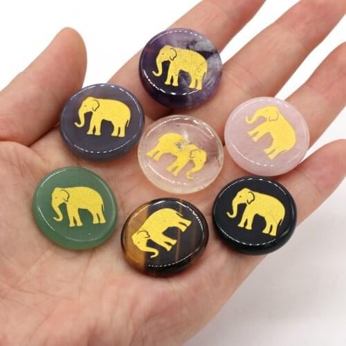 7pcs Natural Stone Loose Beads Round Tiger Eye Stone Heavenly Book Divination Making for Charm Jewelry Gift for Women 25mm