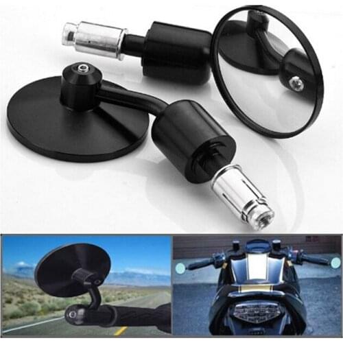 7/8" Black,Silver,Golden Bar End Side Mirrors for Harley Cafe Racer Clubman Sportster Chopper BOBBER