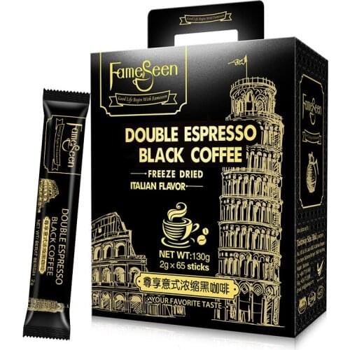 Free shipping 130g/bag*2pack Black coffee, pure coffee, sugar-free instant black coffee powder, espresso, milk-free office use