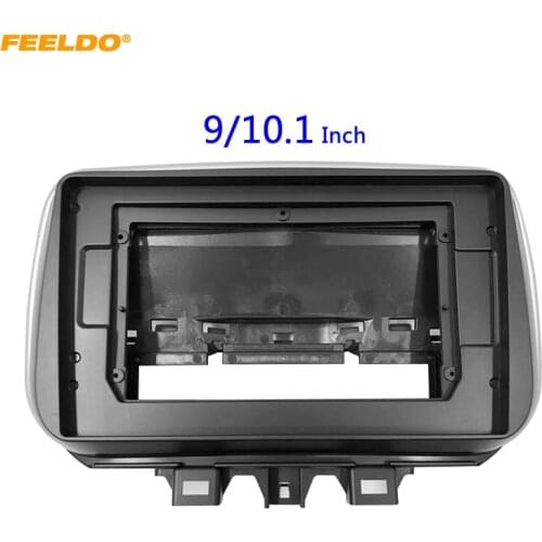 FEELDO Car Stereo 9”/10.1” Big Screen Fascia Frame Adapter For Hyundai Tucson 2Din Dash Audio Fitting Panel Frame Kit #HQ6702