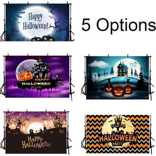 Photography Backdrops Cartoon Halloween Backdrop Castle Festival Children Photography BackdropHalloween Pumpkin photocall