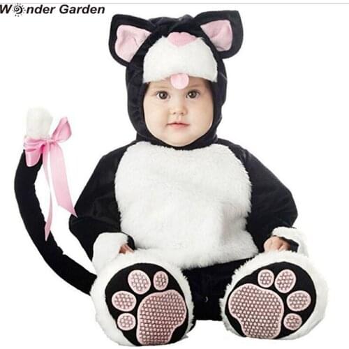 Wonder Garden Infant Toddlers Kitty Cat Costume Halloween Party Cosplay Costumes Christmas Purim Holiday Jumpsuit