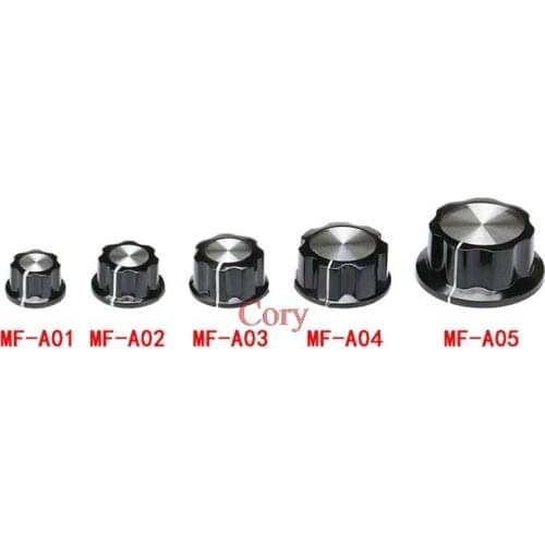 1PC Potentiometer knob Cap MF-A01 A02 A03 A04 A05 effect device knob aluminum bakelite supporting RV24 use potentiometer CZYC