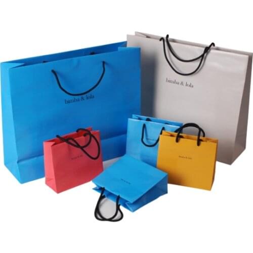 Marble gold stamping famous brand gift custom paper bag logo printed