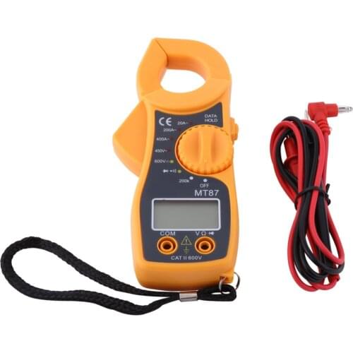 Digital LCD MT87 Multimeter Clamp Meter Current Clamp Pincers Tester Meter 400A AC/DC Ohm Current Voltage Tester Tools New