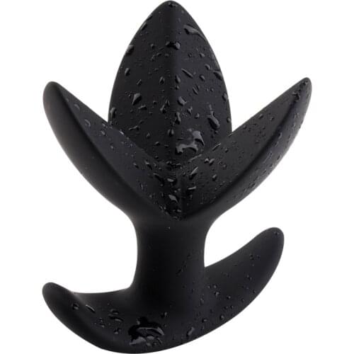 Soft Silicone V Opening Anal Butt Plug Big Anal Dilator Expander Massage Stimulator Adult Lesbian Gay Sex Toys for Women Men