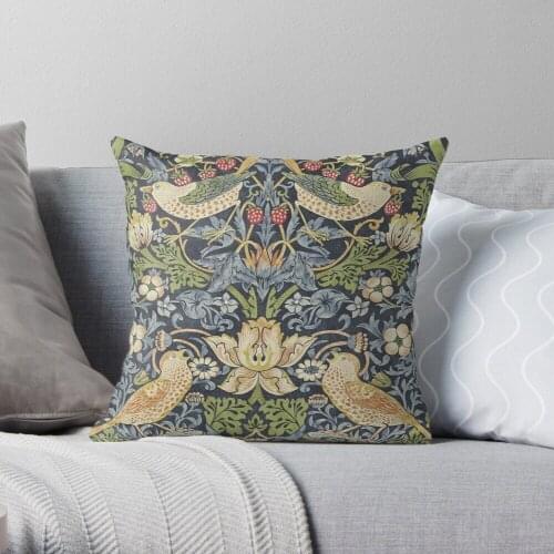 Pillowslip William Morris Strawberry Thief Original Throw Pillow 100% Cotton Decor Pillow Case Home Cushion Cover 45*45cm