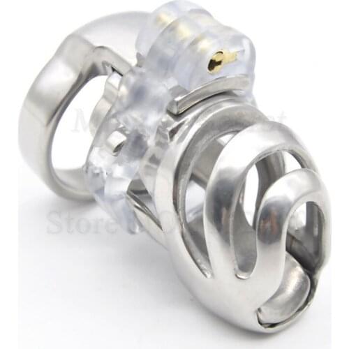 Stainless Steel Male Chastity Device with Spikes Ring,Metal Cock Cage,Penis Rings,Chastity Lock,BDSM Sex Toys For Men