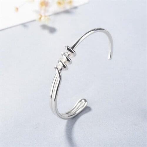 New Fashion Simple Personality Twisted Rope Bracelets 925 Sterling Silver Jewelry Popular Smooth Knotted Bangles SB192