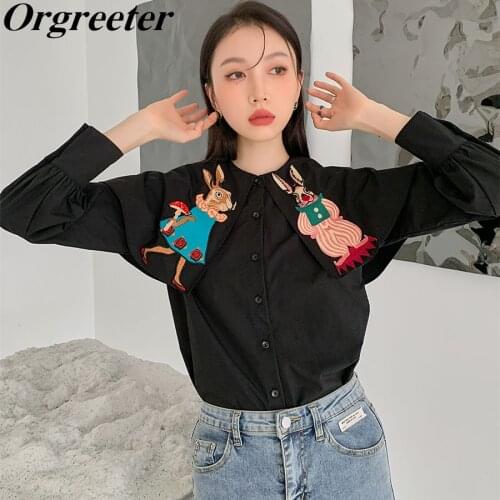 Orgreeter Womens Black Shirts