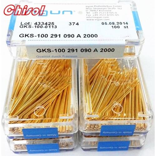 Original INGUN 100pcs/set Test Needle GKS100291090A2000 GKS100291090A3000 Spring Probe 1.7mm 100MIL Test Pins