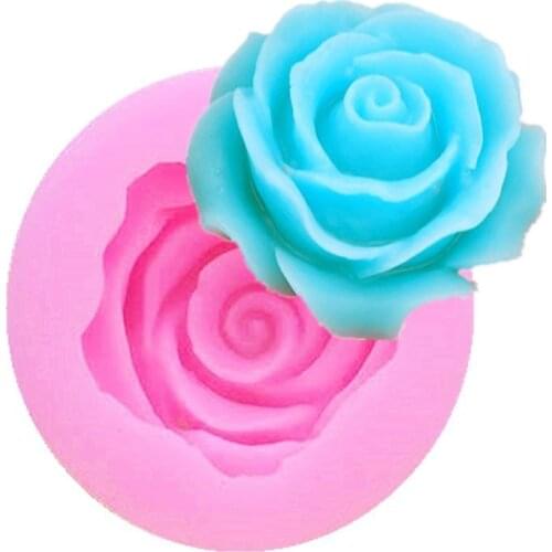 3D Rose Flower Shape Silicone Soap Mold Form Chocolate Cake Mold Handmade Diy Cake Fondant Decoration Soap Making Silicone Mold