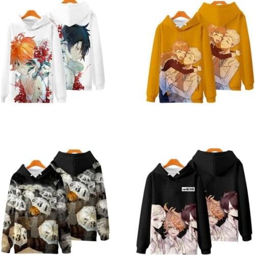 Japan Anime Yakusoku No Neverland The Promised Neverland Cosplay Costume 3D Print Emma Norman Ray Unisex 3D Hoodies Sweatshirts