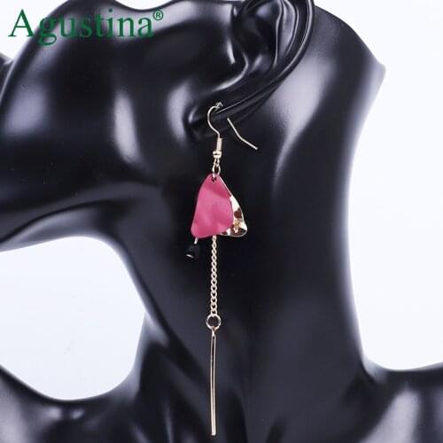 Agustina 2020 Long Earrings Jewelry Women Bohemian Metal Drop Earrings Korean Fashion Earrings Statement Wholesale Boho Earring