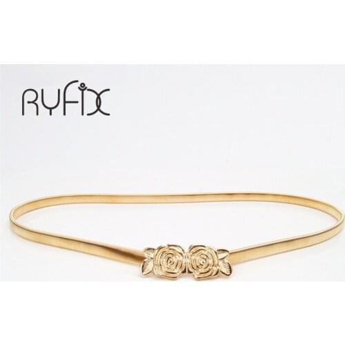Retro style flower metal buckle elastic waist belt for women,female elegant brand designer cummerbunds elastic waistband BL38