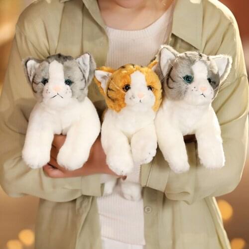 1pc 32cm Simulation Tiger Cat&Leopardus Pardalis Plush&Stuffed Lifelike Doll Animal Pet Toys For Children Home Decor Baby Gift