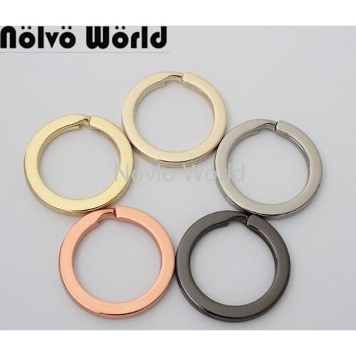 10-50pcs 5 colors 4.0mm 23mm inner 7/8" tabular welded key ring for woman chains bag o ring purse hardware
