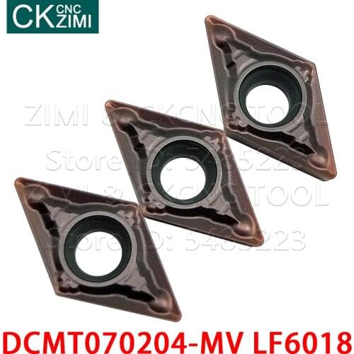 10P DCMT070204-MV LF6018 DCMT 070204 MV LF6018 Carbide Inserts Turning Tools CNC Metal Mechanical Lathe Tool For Stainless Steel