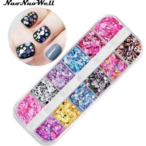 120Boxes/set Sparkly Manicure Nail Art Chrome Pigment Silver DIY Nail Art Decoration Kit Laser Shiny Nail Glitter for Gel Polish