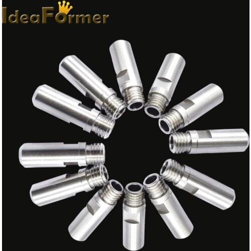 2Pcs MK10 Extruder Stainless Steel Throat Heat Break M7 Screw Thread All-metal Throat Tube For 3D Printer Parts 1.75mm filament