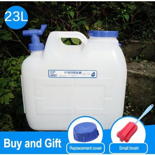 23L Car Driving Water Bucket Water Container Thickened camping water tank Portable Water Container with Faucet For Camping Picn