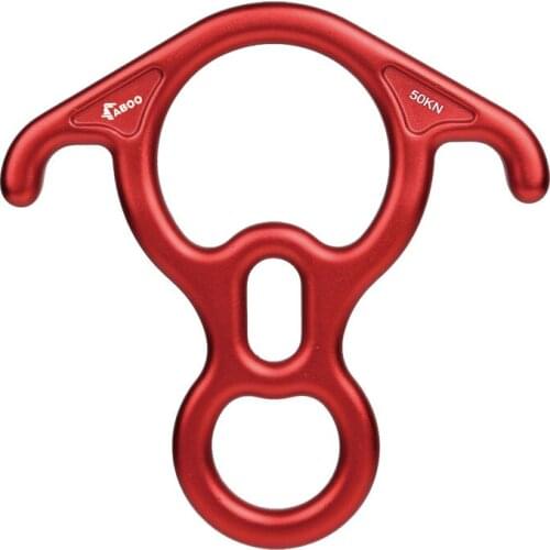 50KN outdoor ox horn 8 Shape ring Climbing Rigging descent device rope slow descent ring rock-climb climbing buckle equipment