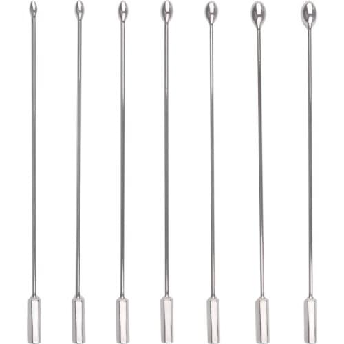 7 different size Dia 1 set Stainless steel urethral Catheter penis plug dilator metal Penis stick insert male sex toy for men