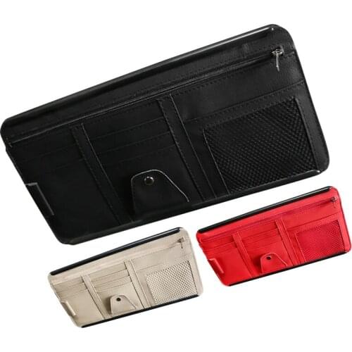 Car Sun Visor Visor Clip Sunglasses Holder Card Ticket Pouch Organizer