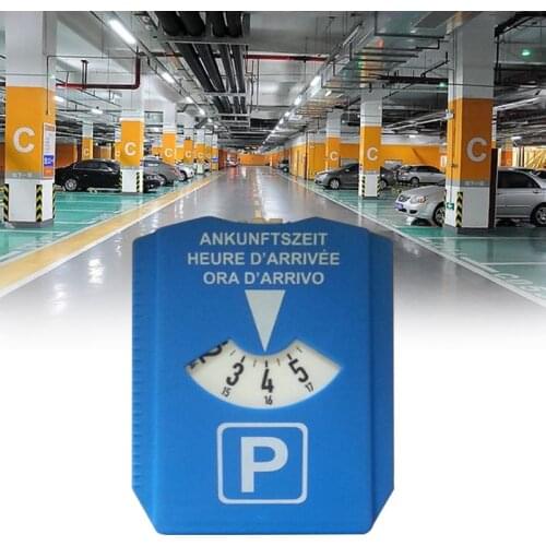 Vehicle Car Parking Disc Timer Clock Arrival Time Display Blue Plastic Parking Time Tools Portable Car Parking Timer Clock