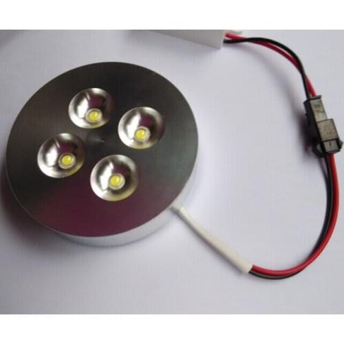 Free Shipping 4W dimmable LED Under Cabinet Puck Light ceiling Downlight high quality LED Cabinet Light 4x1W with driver 85-265v