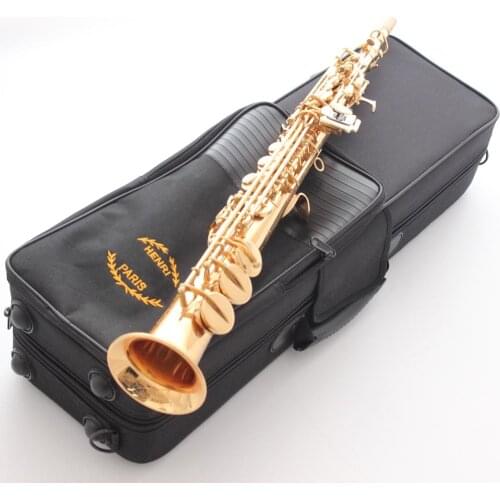 Brand MFC Soprano Saxophone Reference 54 Gold Lacquer B-flat Soprano Sax R54 With Case Mouthpiece Reeds Neck