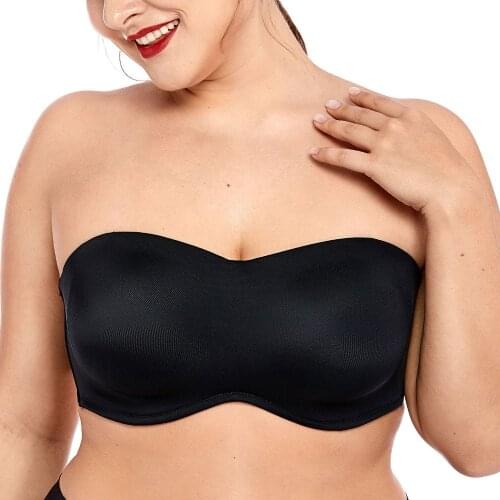 32 34 36 38 40 C D DD E F G Drop Ship Seamless Womens Multi-way Strapless Underwire 1/2 Cup Ultra Comfrotable Wedding Bra