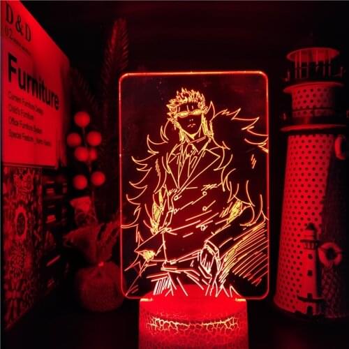 One Piece Donquixote Doflamingo 3D Illusion Lamp Led Night Light Anime Cartoon Lampara For Bedroom Decor Child Kids Manga Gifts