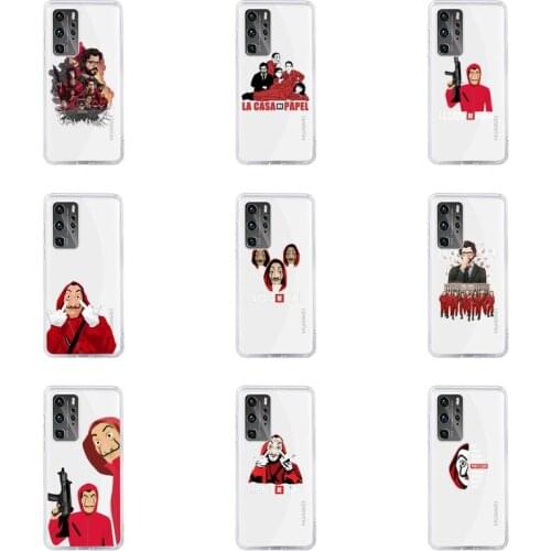 Money Heist Phone Case For Huawei P40 P30 P20 Mate Honor 10i 30 20 i 10 40 8x 9x Pro Lite Transparent Cover