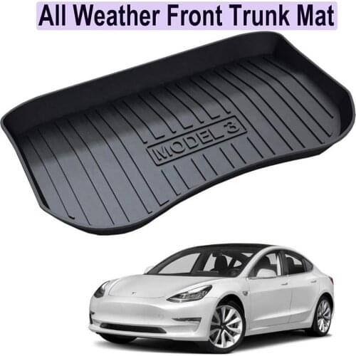 For Tesla Model 3 Model3 Car Waterproof Odorless Trunk Mat / Front Mat Non-Slip Cargo Liners Accessories Model Three 2017-2021