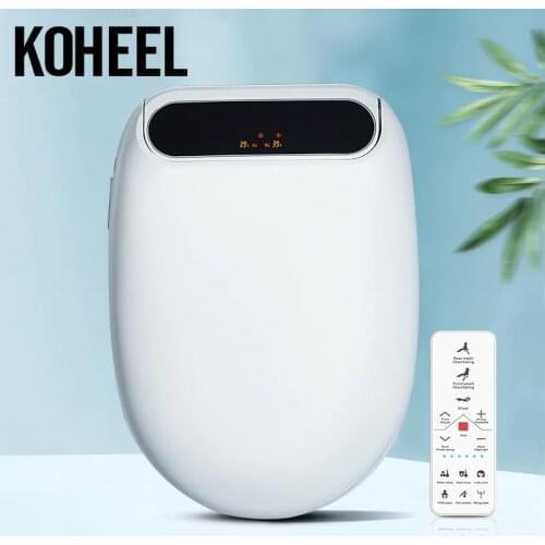 KOHEEL Electronic Bidet Heating wc Intelligent Led Light Toilet Seat Bathroom Smart Toilet Seat Double Stainless Steel Nozzle