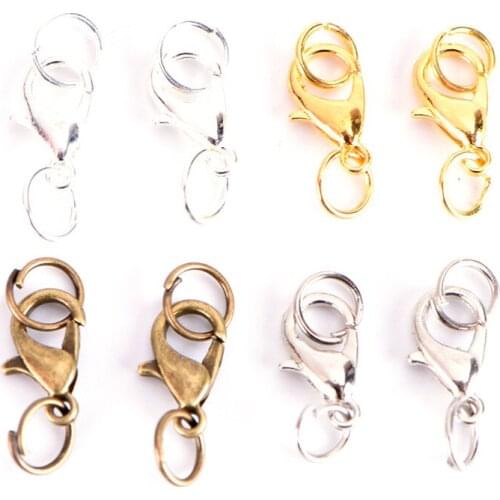 Plated Fashion Jewelry Findings,Alloy Lobster Clasp Hooks for Necklace&Bracelet Chain DIY
