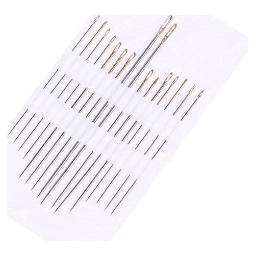 16Pcs/set Gold Eye Needle Large Leather Hand Sewing Needles Embroidery Tapestry Home Wool DIY Sewing Accessories
