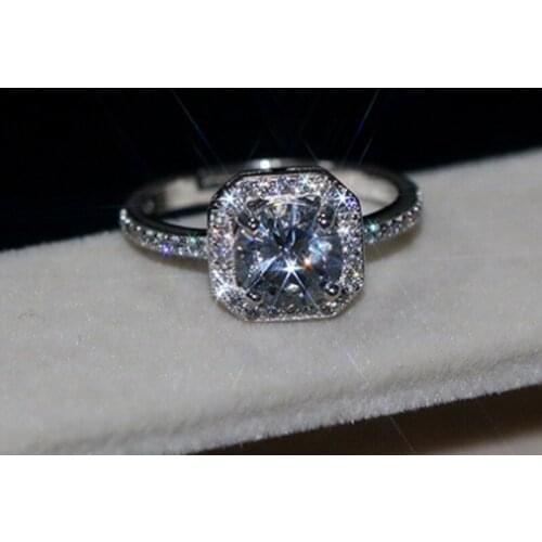 925 Sterling Silver Natural FL Diamond Ring Jewelry Temperament Jaune Bizuteria for Women Gemstone Diamond Anel for Women Girls