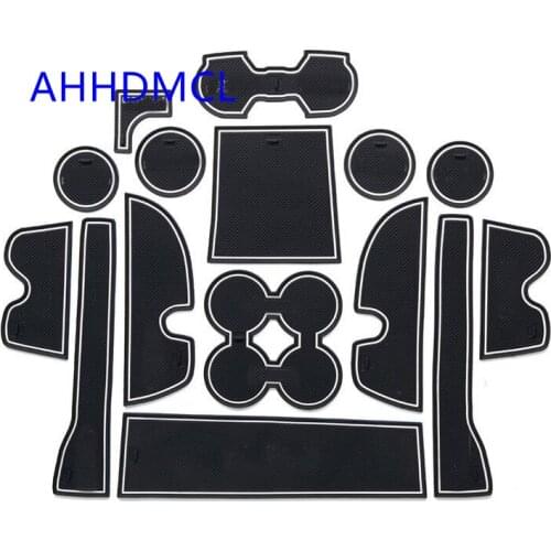 Car Door Gate Slot Mats Cup Armrest Storage Pad Mat For Land Cruiser Prado 2018 2019