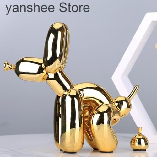 Creative Dog Statue balloon stool, modern Nordic home decoration, resin art, craft sculpture, desktop decoration, decorations